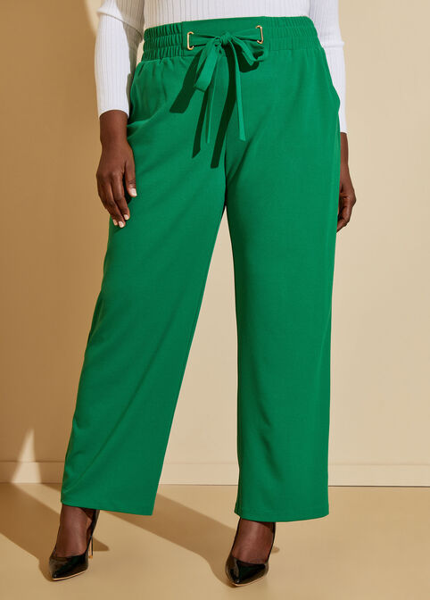 Emerald Green Super Belted Pant, Pants