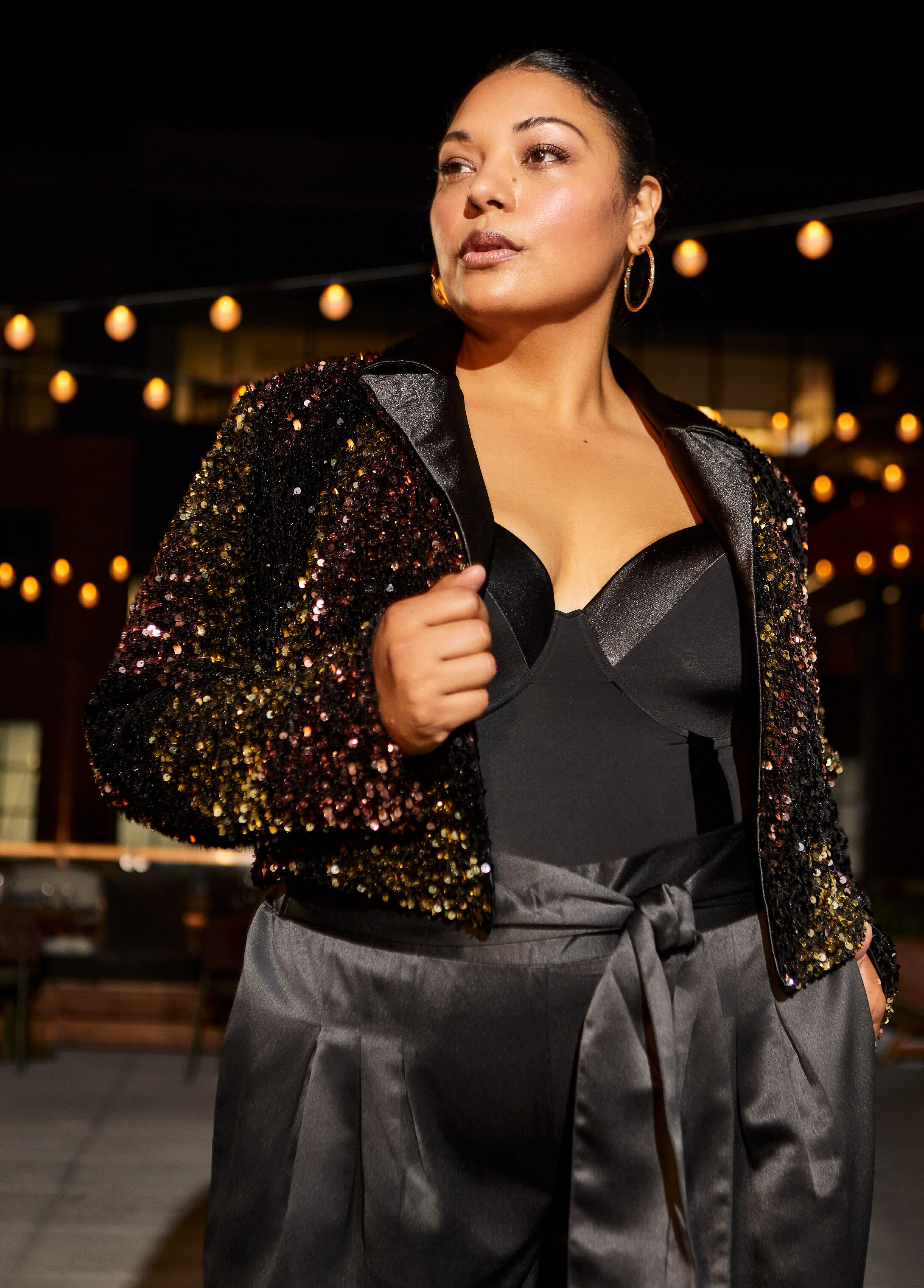 Plus size sale black velvet jacket