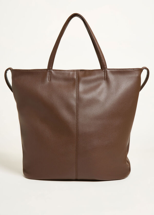 London Fog Laura Faux Leather Tote, Brown image number 1