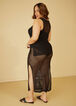 Knit Tank And Skirt Cover Up Set, Black image number 1