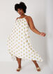 Polka Dot Hi Low Midi Dress, White image number 0