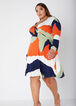 Abstract Faux Wrap Dress, Multi image number 3