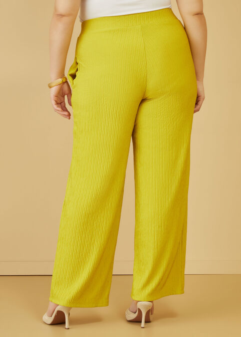 Textured Straight Leg Pants, Green image number 1