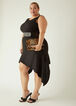 Asymmetric Flounced Sheath Dress, Black image number 2