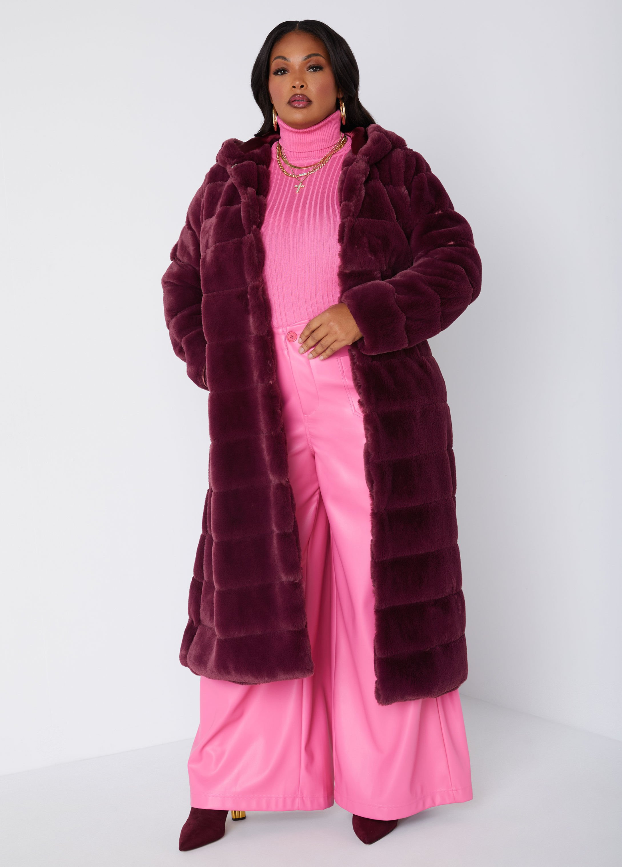 Faux fur coat fashion size 22