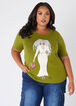 Sheila Gray Blossomed Graphic Tee, Olive image number 0