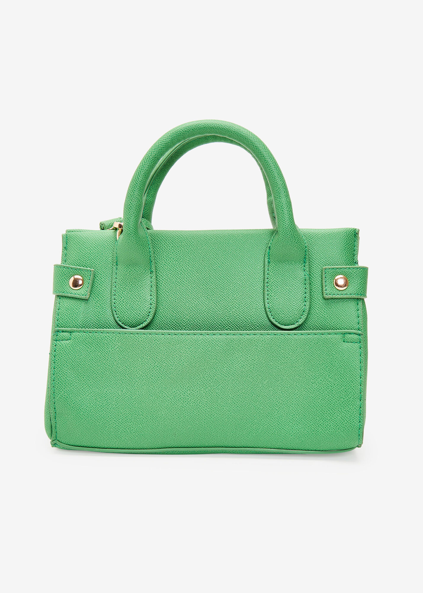 Trendy Designer Handbag Bebe Evie Small Satchel Chic Vegan Leather Bag