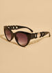 Chain Link Round Sunglasses, Black image number 2