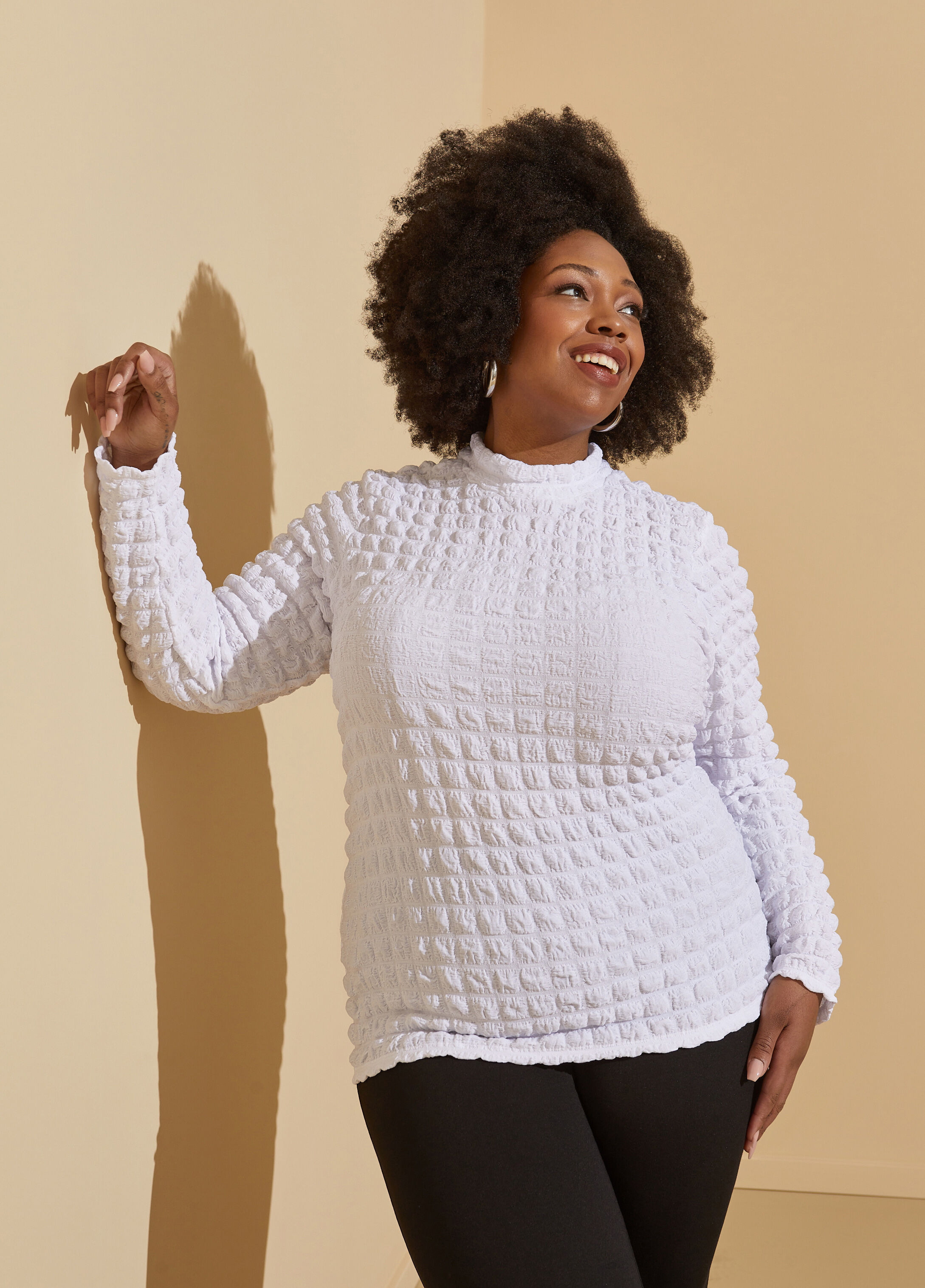 Plus size 2025 mock neck top