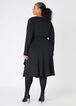 Flounce Faux Wrap Dress, Black image number 1