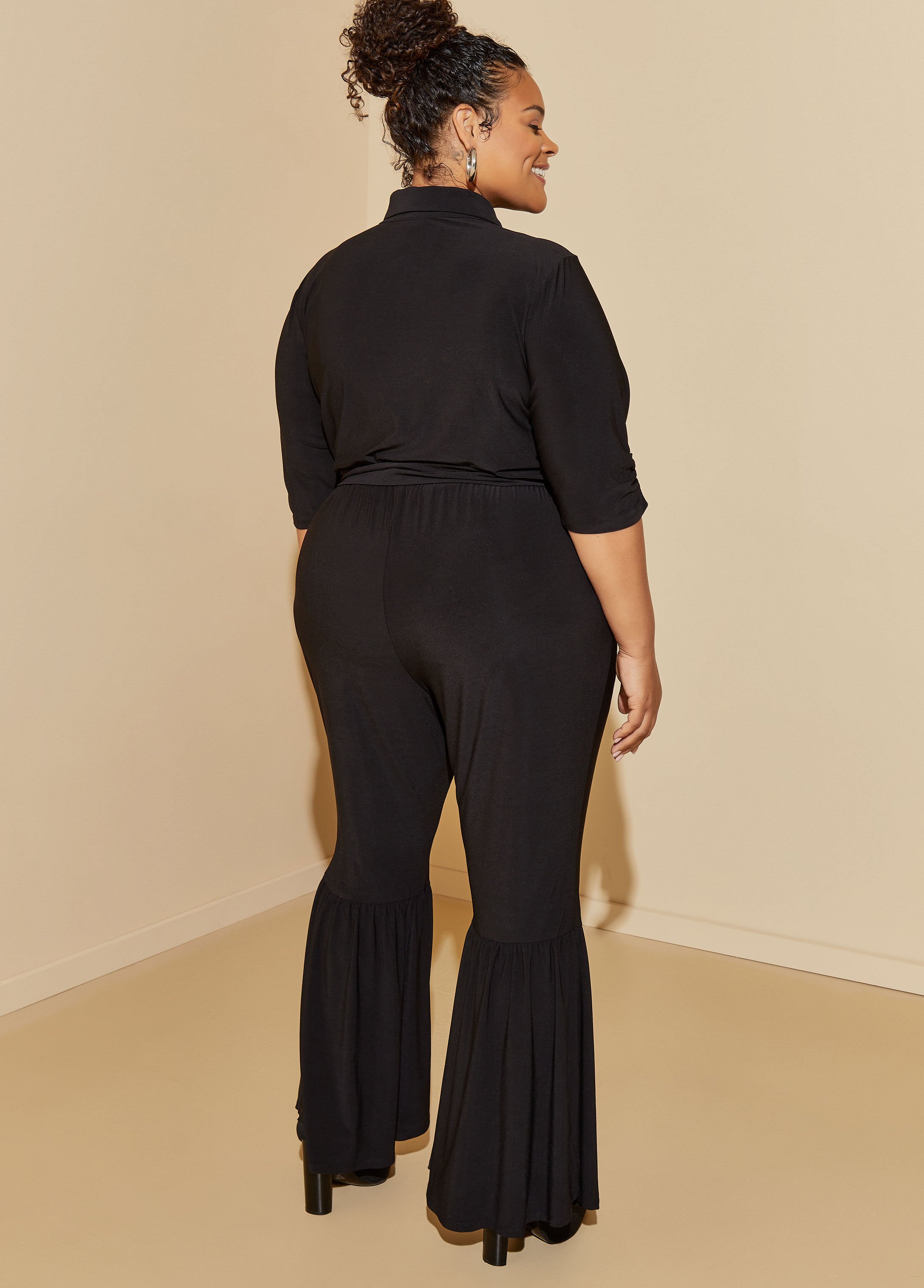 Ashley stewart black sales jumpsuit