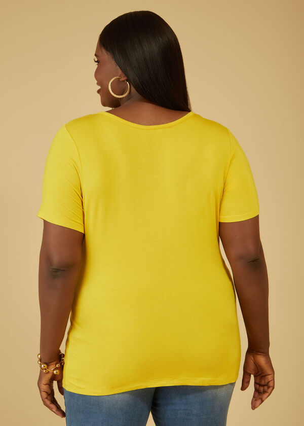 Basic Jersey Scoop Neck Tee, Sulphur Spring image number 1