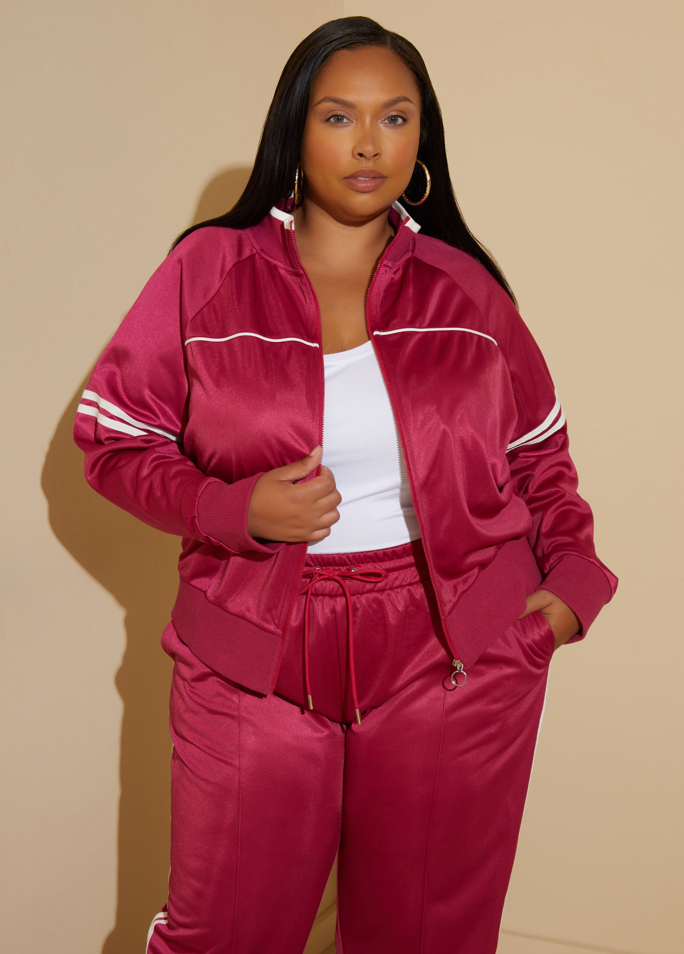 Plus size athletic clearance jacket