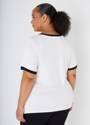 Wifi Prayer Embellished Tee, White image number 1