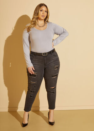 Plus Size Ripped Jeans, Sizes 10 - 36