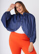 Button Chambray Shrug, Denim image number 0