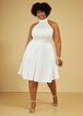 Paneled A Line Dress, White image number 3