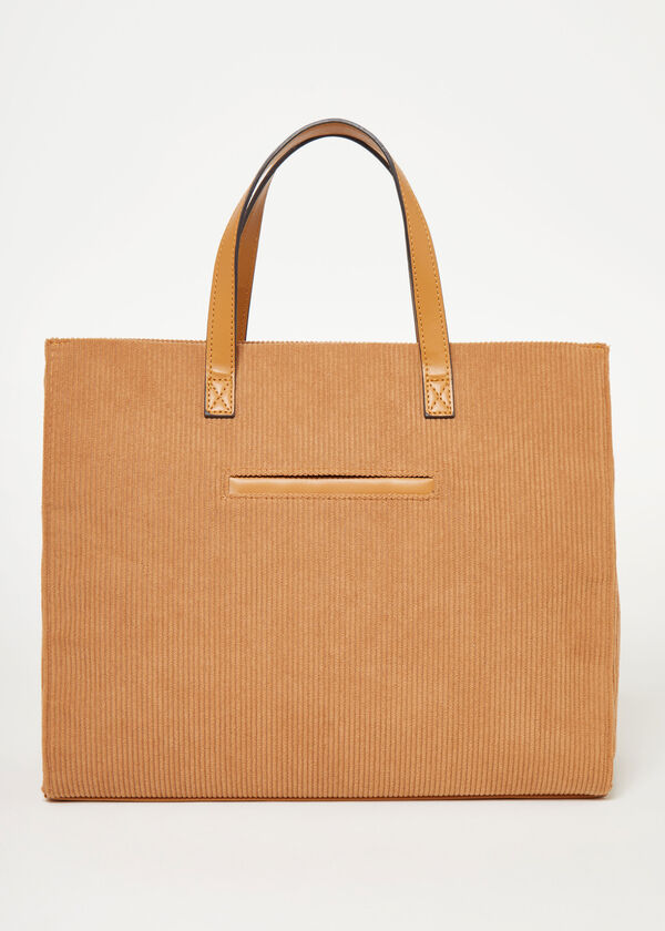 London Fog York Corduroy Tote, Brown image number 1