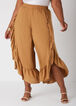 Ruffled Side Split Pants, Tan image number 2