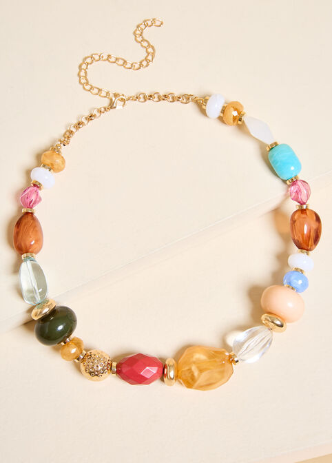 Stone And Bead Necklace, Multi image number 1