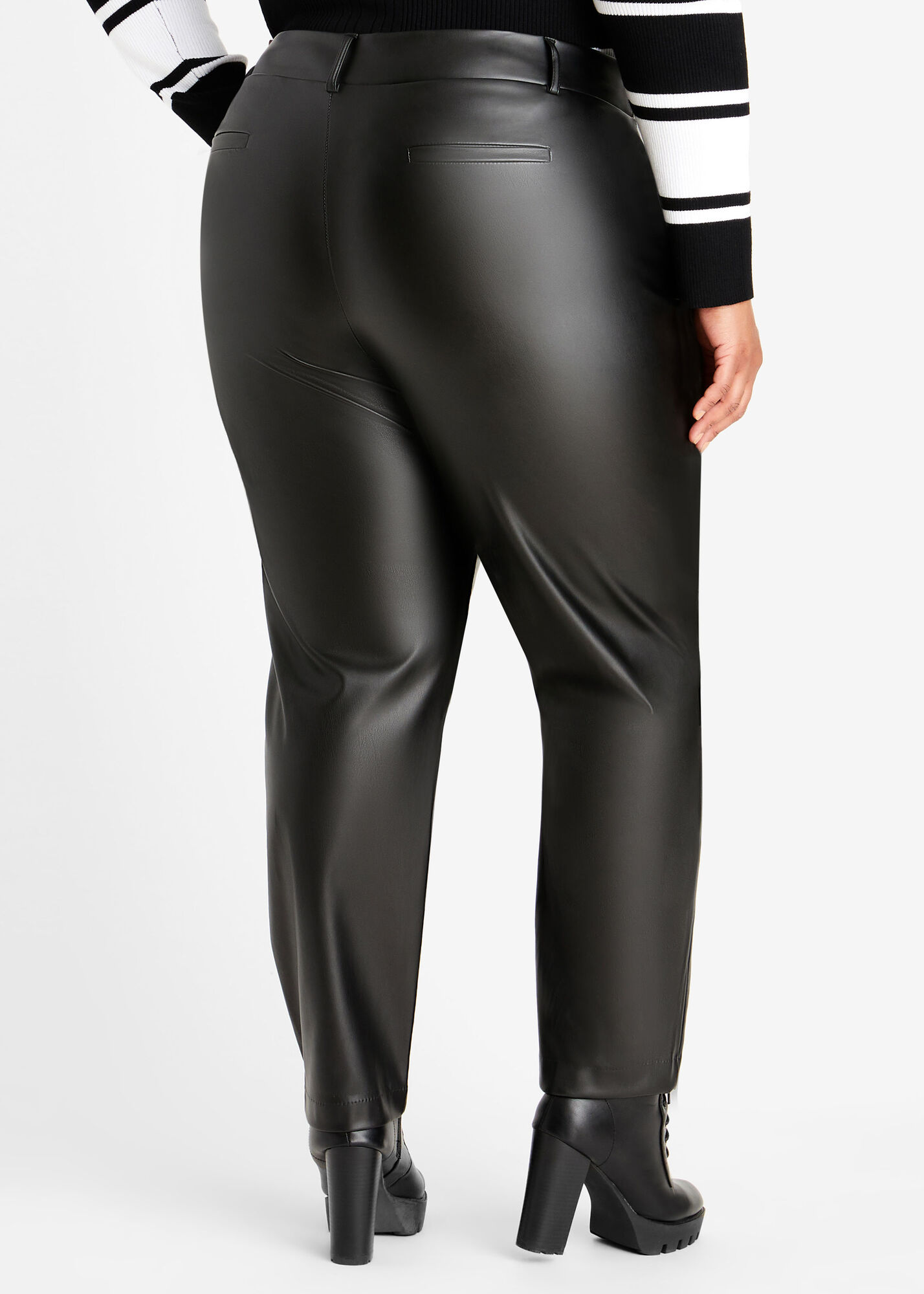 Plus Size Faux Leather Pants Plus Size Faux Leather Pull On Skinny 9640