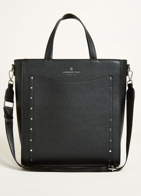 London Fog Caviar Tote, Black image number 0