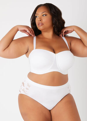 Mesh Convertible Butterfly Bra, White image number 0