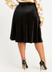 Drape Pull On Velvet Skirt, Black image number 1