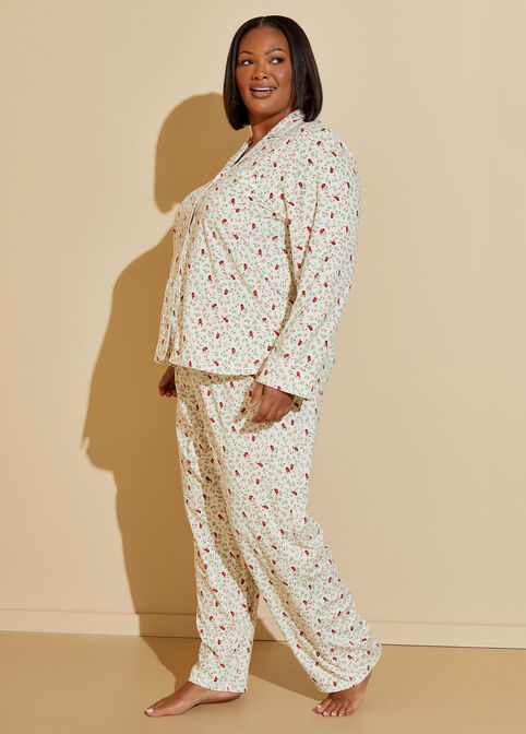 Midnight by Carole Hochman Chiffon Plus Size Pajama Set Bouquet - Soma