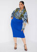 Pocketed Ponte Midi Pencil Skirt, Surf The Web image number 3