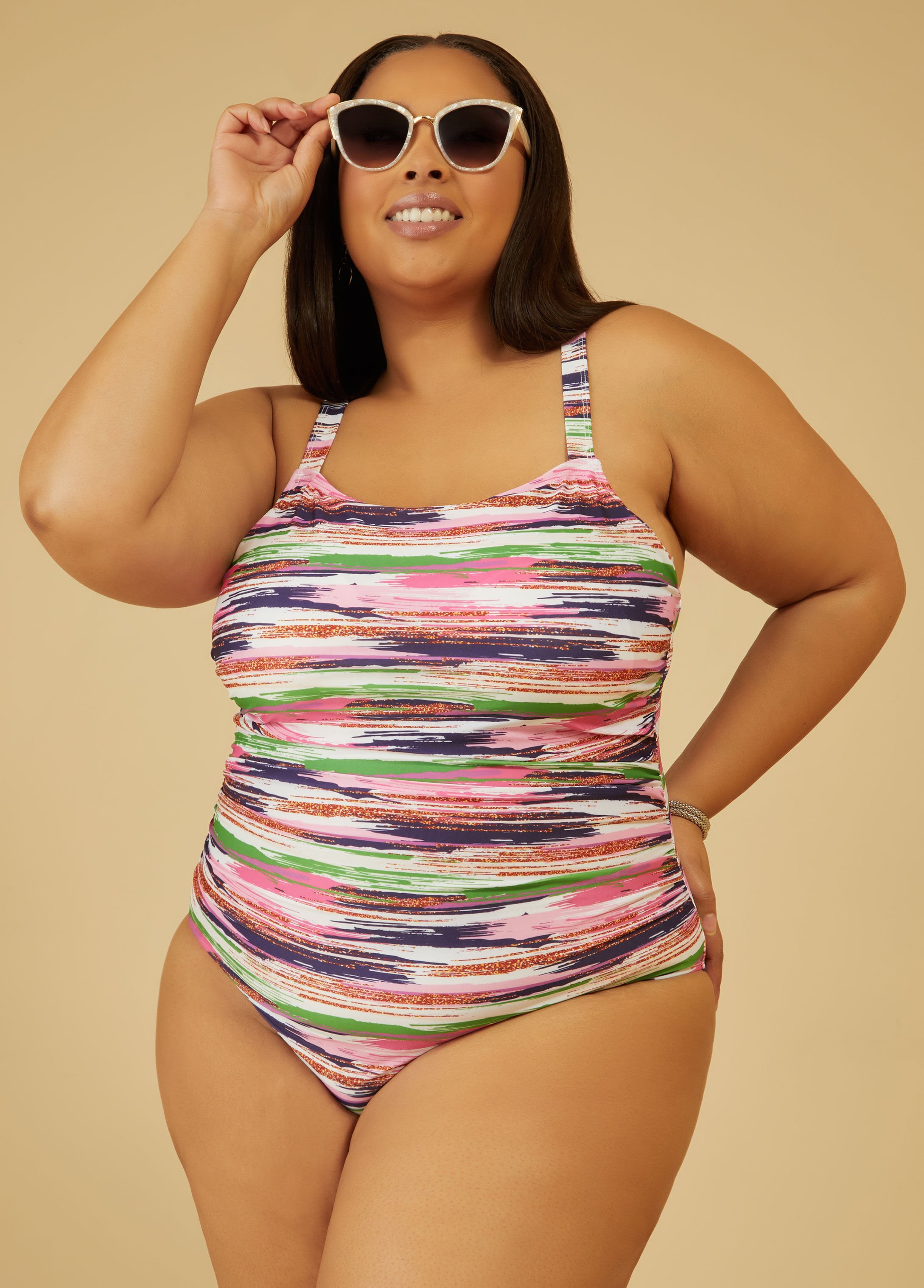 Catherine Malandrino Striped Swimsuit