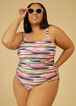 Catherine Malandrino Striped Swimsuit, Multi image number 2