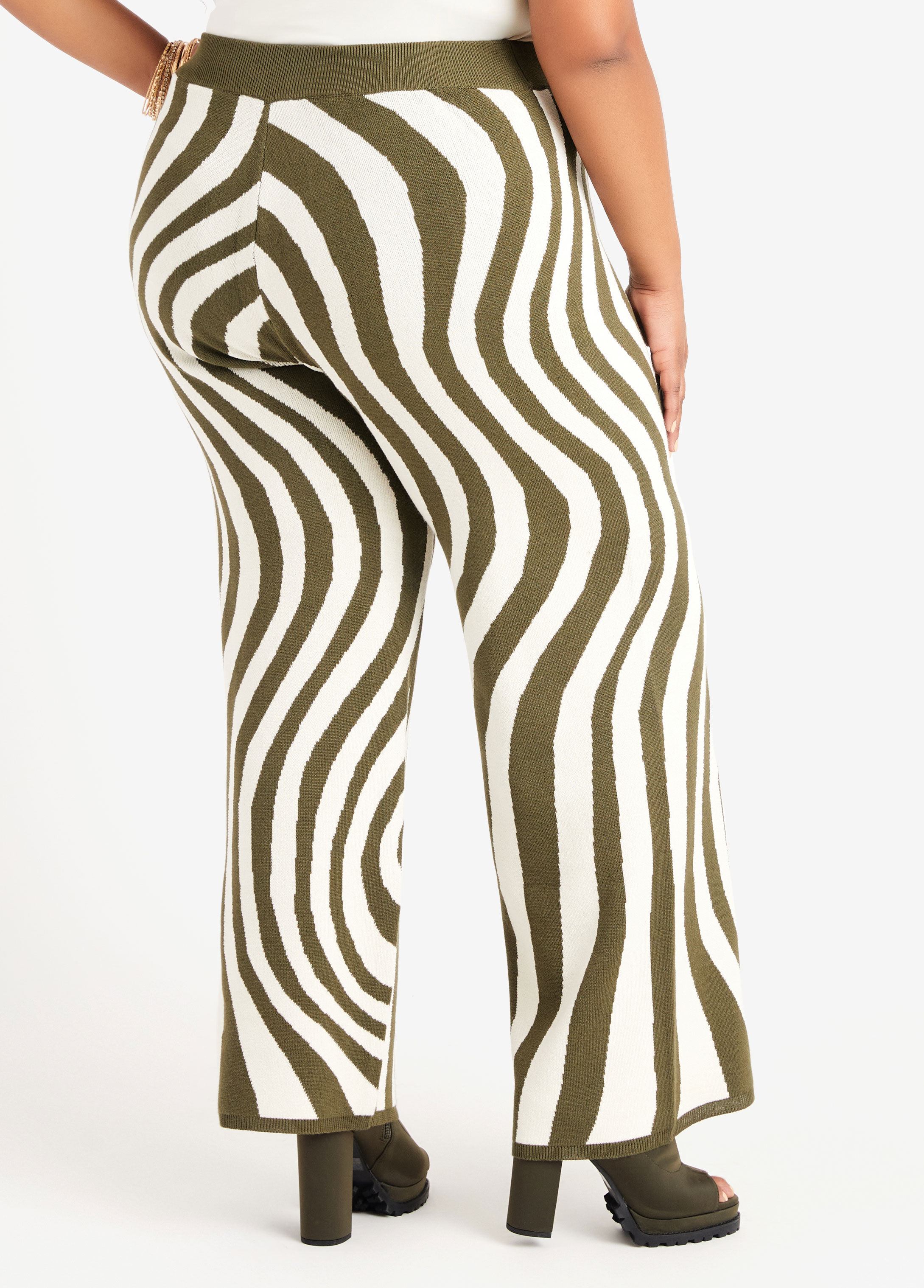 Plus Size wide leg pants knit straight leg pants plus size palazzo