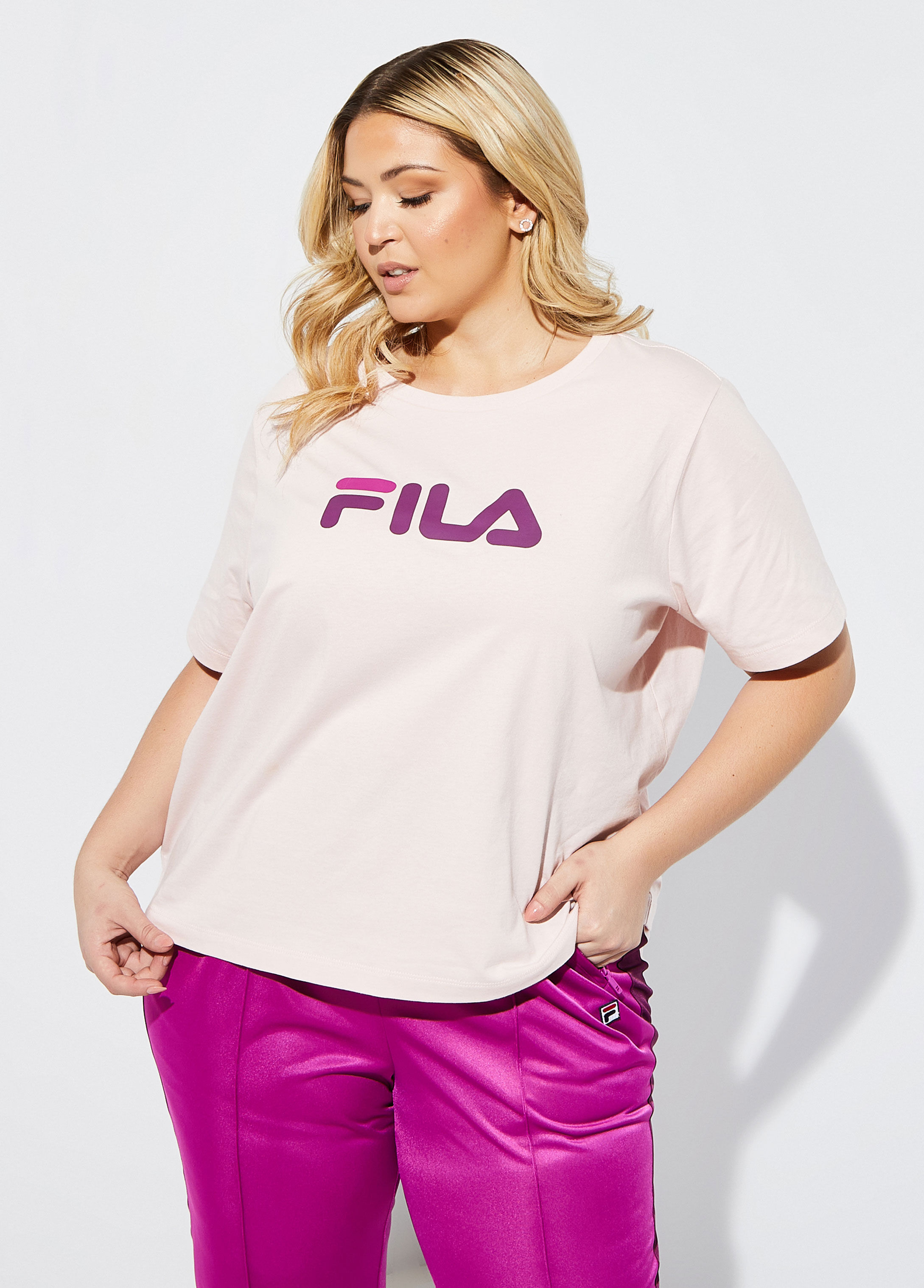 Plus size store fila t shirt