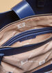 Anne Klein Faux Leather Satchel, Navy image number 3