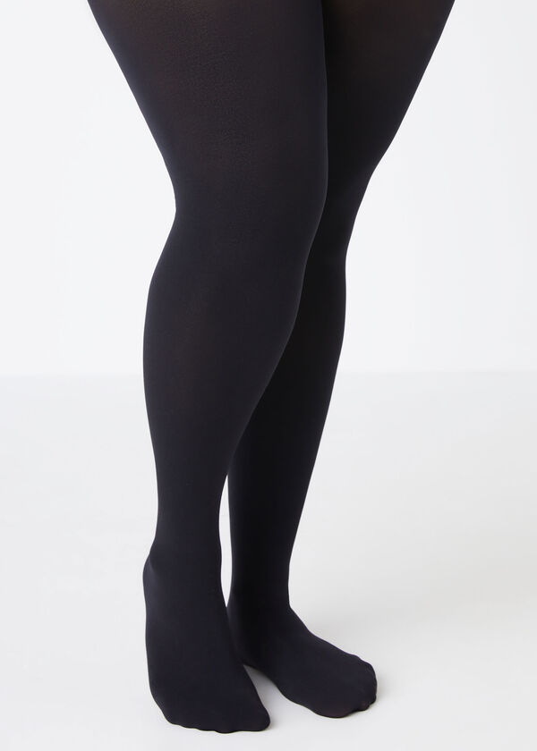 50 Denier Opaque Footed Tights, Black image number 0