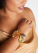 Gold Tone Leaf Cuff, Gold image number 0