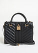 Bebe Aerin Quilted Satchel, Black image number 0