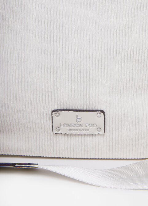 London Fog Birming Corduroy Tote, Ivory image number 2