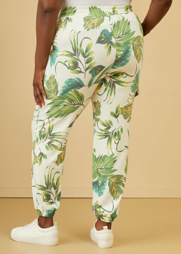 Tropical Print Joggers, Green image number 1