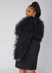 Cropped Ruffled Tulle Shrug, Black image number 1