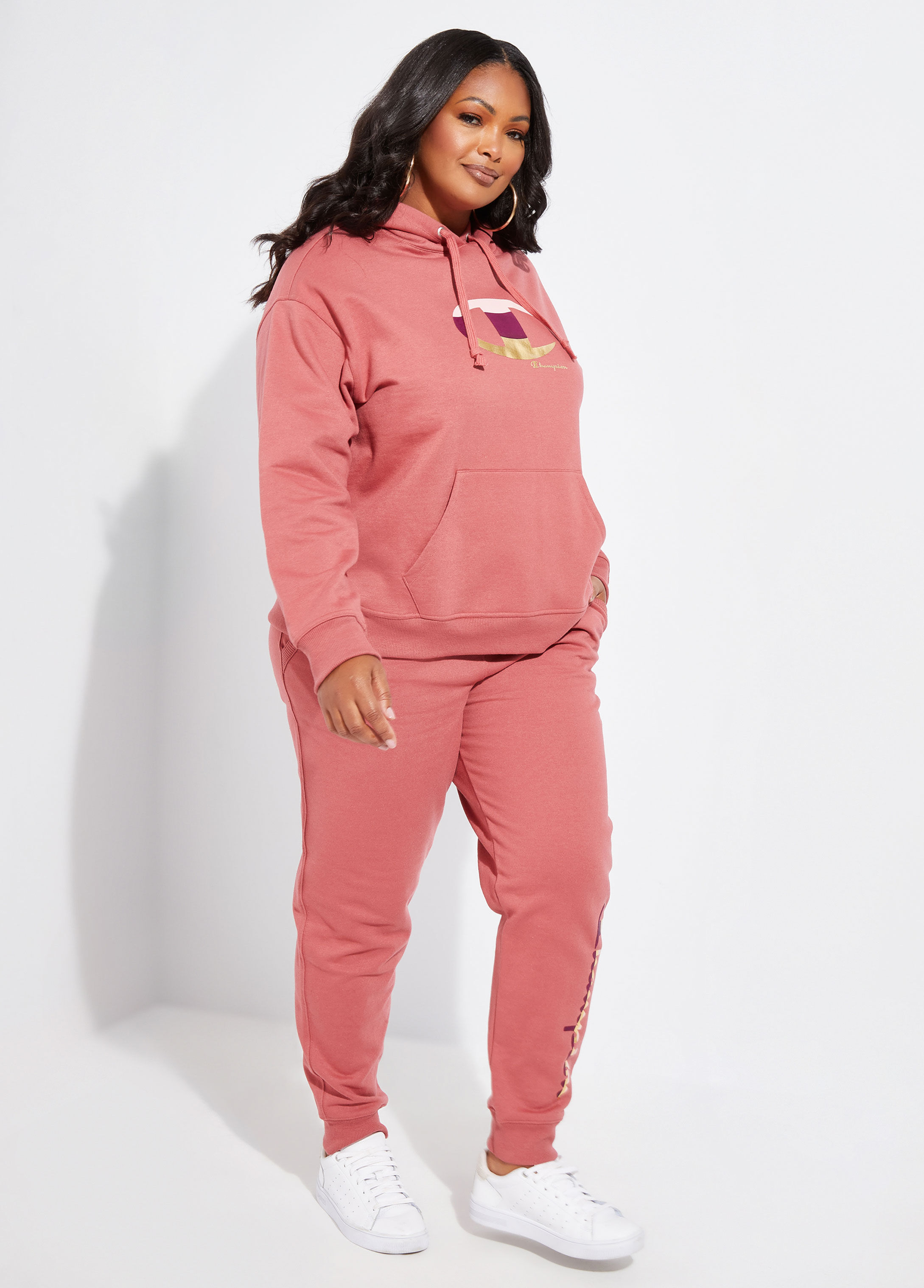 Plus Size Hoodie Champion Trendy Plus Size Sweatsuit Set