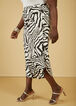 Cropped Zebra Print Pants, White Black image number 2