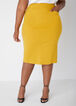 Ponte Pocketed Pencil Skirt, Nugget Gold image number 2