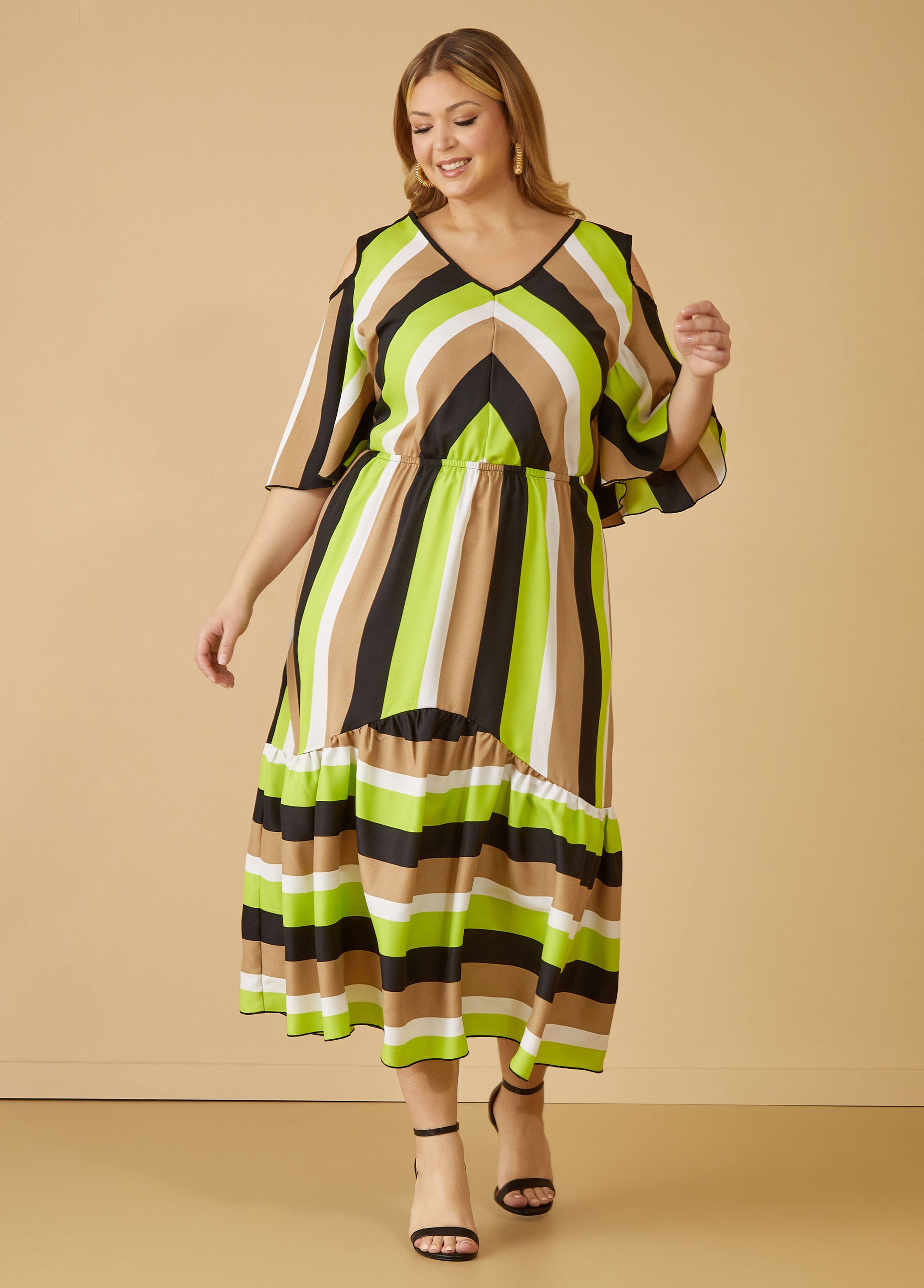 Ashley stewart green dress hotsell