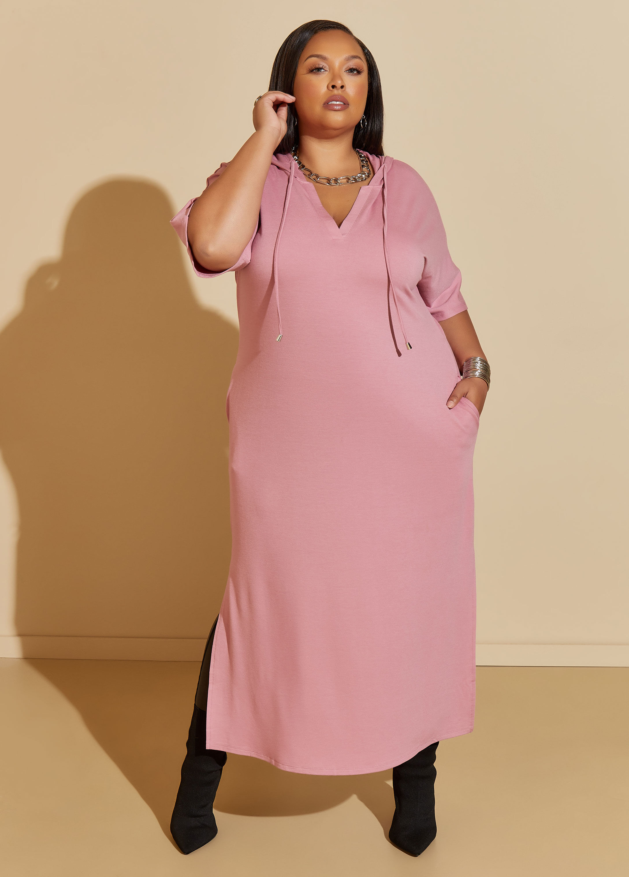 Plus Size French terry maxi dress plus size midi dress midaxi dress