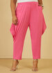 Stretch Knit Harem Pants, Fuchsia image number 2