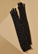 Crystal Embellished Opera Gloves, Black image number 0