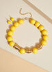 Bead And Wire Necklace Set, Maize image number 1