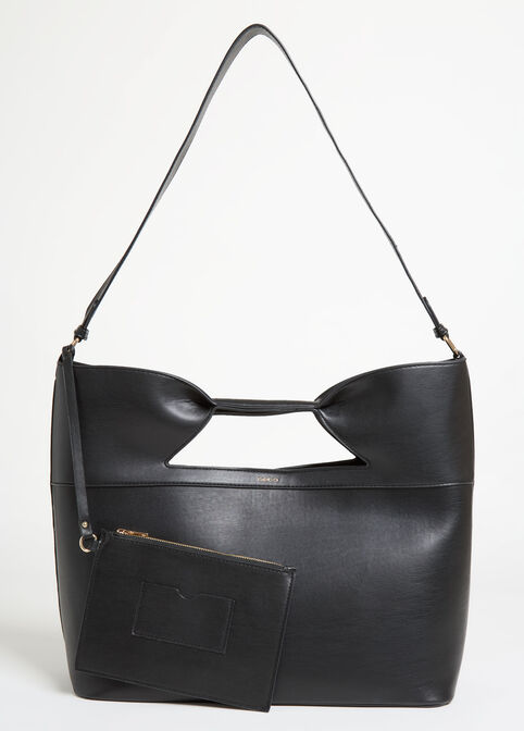 Bebe Ali Faux Leather Tote, Black image number 0